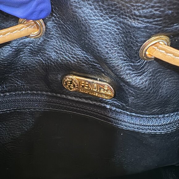 Vintage FENDI 1990s Zucca Print Bucket Bag Excellent Condition with Dust Bag - Picture 8 of 16